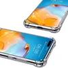 Two transparent phone cases with reinforced corners are shown on a white background, displaying the screens of phones. Produktbild-Vorschau