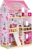 Holzpuppenhaus mit Möbeln und LED-Beleuchtung von ECOTOYS Produktbild-Vorschau 8
