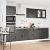 vidaXL 7dílná sada kuchyňských skříněk Kalmar černá Náhled obrázku produktu 1