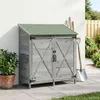 vidaXL Tuinhuis, grijs, 106 x 56 x 113,5 cm, massief hout Productafbeelding-voorbeeld 2