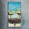 Leinwand Wanduhr Wandkunst Uhr 30x60 Malerei Abstrakte Produktbild-Vorschau 2