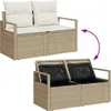 Gartensofa-set mit Kissen mit Speicher 6 pcs Beige Poly Produktbild-Vorschau 11