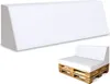 A white foam cushion for pallet furniture is shown, with a smaller image of the cushion on a pallet base. Produktbild-Vorschau