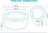 Diagrams showing the dimensions of a whirlpool. Produktbild-Vorschau