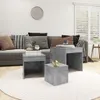 vidaXL Set tavoli 3 pezzi cemento grigio legno materiale Anteprima dell’immagine prodotto 11