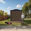 HOMAVO Gerätehaus Metall mit Pultdach, Gartenhaus Metall Produktbild-Vorschau 2