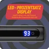 A close-up of a black power bank with a digital display showing '93 G'. A red overlay with text is in the top left corner. Produktbild-Vorschau