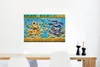 MuchoWow® Poster Dekorierte Wand mit zwei Drachen 90x60 cm Produktbild-Vorschau 5