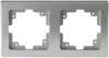 ChiliTec 21114 DELPHI 2-fach Rahmen silber Produktbild-Vorschau 1