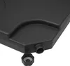 Close-up of a black plastic base for an umbrella stand, showing a threaded opening and a cap. Produktbild-Vorschau