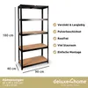 deluxe4home® Schwerlastregal 40x90x180 cm Schwarz I bis Produktbild-Vorschau 3