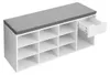 CALICOSY - Banc de rangement chaussures blanc 10 niches 1 Voir les images du produit 4
