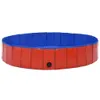 A round, foldable pool for pets, with red sides and a blue interior. Náhľad obrázku produktu