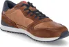 A single brown and blue sneaker is shown against a white background. Produktbild-Vorschau