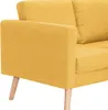 vidaXL Třímístná pohovka Fabric Yellow Náhled obrázku produktu 6