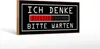 Holzschild Spruch 27x10cm ich denke bitte warten Produktbild-Vorschau 2