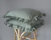 Baumwoll-Kissenbezug 40x40 Pure mit Rüsche Mint 2pcs Produktbild-Vorschau 2