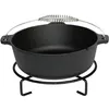 Dutch Oven Set Gusseisen Deckelheber Feuertopf Schmortopf Produktbild-Vorschau 6