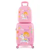 COSTWAY 2tlg Kinderkoffer + Rucksack, Kindertrolley aus Produktbild-Vorschau 1