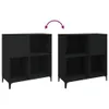 vidaXL Szafka panelowa czarna 84,5x38x89 cm Materiał Podgląd zdjęcia produktu 7