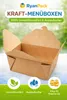 Menübox aus Pappe – Lunchbox Take-away – Braun – 225×165×88 Produktbild-Vorschau 7
