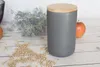 Vorratsdose Grau aus Porzellan mit Holzdeckel Produktbild-Vorschau 2