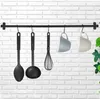 Küchenreling-Halter Metall-Haken Schwarz Halter für Produktbild-Vorschau 3