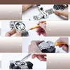 A collage of four images showing different steps of watch repair and maintenance. Náhled obrázku produktu