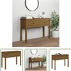 The Living Store Konsolentisch Honigbraun 100x35x75 cm Produktbild-Vorschau 1