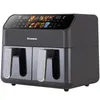 Heetluchtfriteuse 9L, dubbele kamer, airfryer 2000W met 2 Productafbeelding-voorbeeld 3