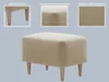 Bequemer Polsterhocker für Relaxsessel | beige | XDREAM | Produktbild-Vorschau 2