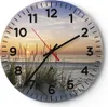 Wanduhr - Rund - Glasuhr - Westen Sonne Strand - 30x30cm - Produktbild-Vorschau 1