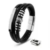 SERASAR | Bracciale in pelle per uomo [Shine] in acciaio Anteprima dell’immagine prodotto 14