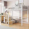 Letto a castello Merax 90x200cm con scale e appendiabiti, Anteprima dell’immagine prodotto 1