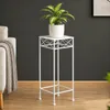 DanDiBo Blumenhocker Weiß Metall Eckig 60 cm Blumenständer Produktbild-Vorschau 1