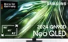 A Samsung Neo QLED TV is displayed with marketing text and size options. Produktbild-Vorschau