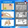 A collage of images comparing features of a product labeled 'COSTWAY' with generic features labeled 'Andere'. Voir les images du produit