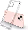 A transparent phone case is shown over a pink iPhone. Produktbild-Vorschau