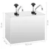 vidaXL Dispenser per salse in acciaio inox 2 x 3,5 litri Anteprima dell’immagine prodotto 7