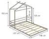 Podlahová postel Vitalispa Roofy Greige 140x200, Model Náhled obrázku produktu 2