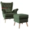 Idohome - Gepolsterter Ohrensessel CLASSIC mit Hocker, Produktbild-Vorschau 6