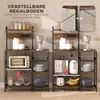 HOMCOM Küchenregal, Standregal mit 2 Steckdosen, 5 S-Haken, Produktbild-Vorschau 5