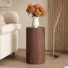 Runder Beistelltisch 30 cm, Walnuss-Optik, MDF, Produktbild-Vorschau 3