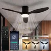 Deckenventilator mit LED Beleuchtung 132 cm Schwarz, leisem Produktbild-Vorschau 1