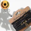 Camerazar Set de bracelets en cuir pour hommes avec perles Voir les images du produit 4