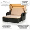 Mucola Fauteuil-cabine de plage en rotin Lit de bronzage Voir les images du produit 14