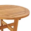 The Living Store Garten-Bartisch Ø60x105 cm Massivholz Produktbild-Vorschau 5