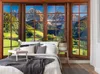 Vlies Fototapete Fenster Berge 416cm x 254cm inkl. Kleister Produktbild-Vorschau 2