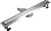 A linear shower drain with adjustable feet and a rotating outlet. Náhľad obrázku produktu