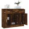 vidaXL Příborník Kouřový dub 91x28x75 cm Dřevěná konstrukce Náhled obrázku produktu 4